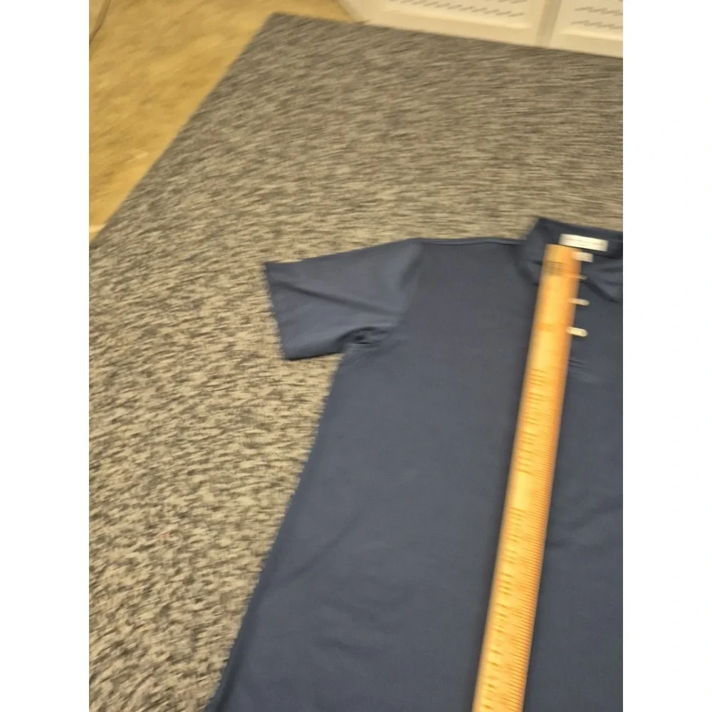 Peter Millar Summer Comfort Polo Shirt Mens Large Blue Golf Performance‎ Stretch
